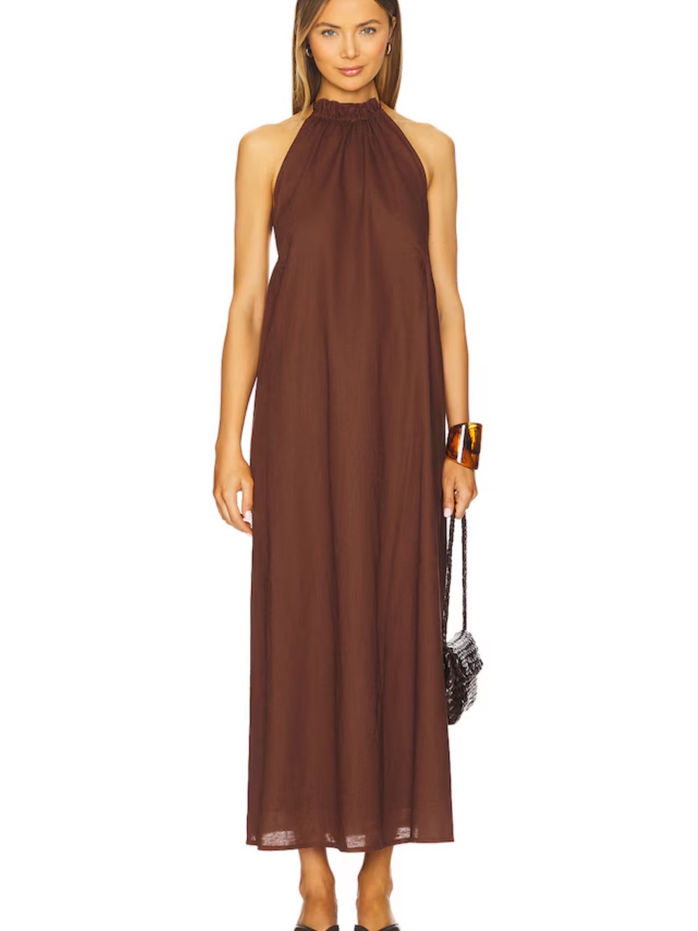 Halter dress in Brown